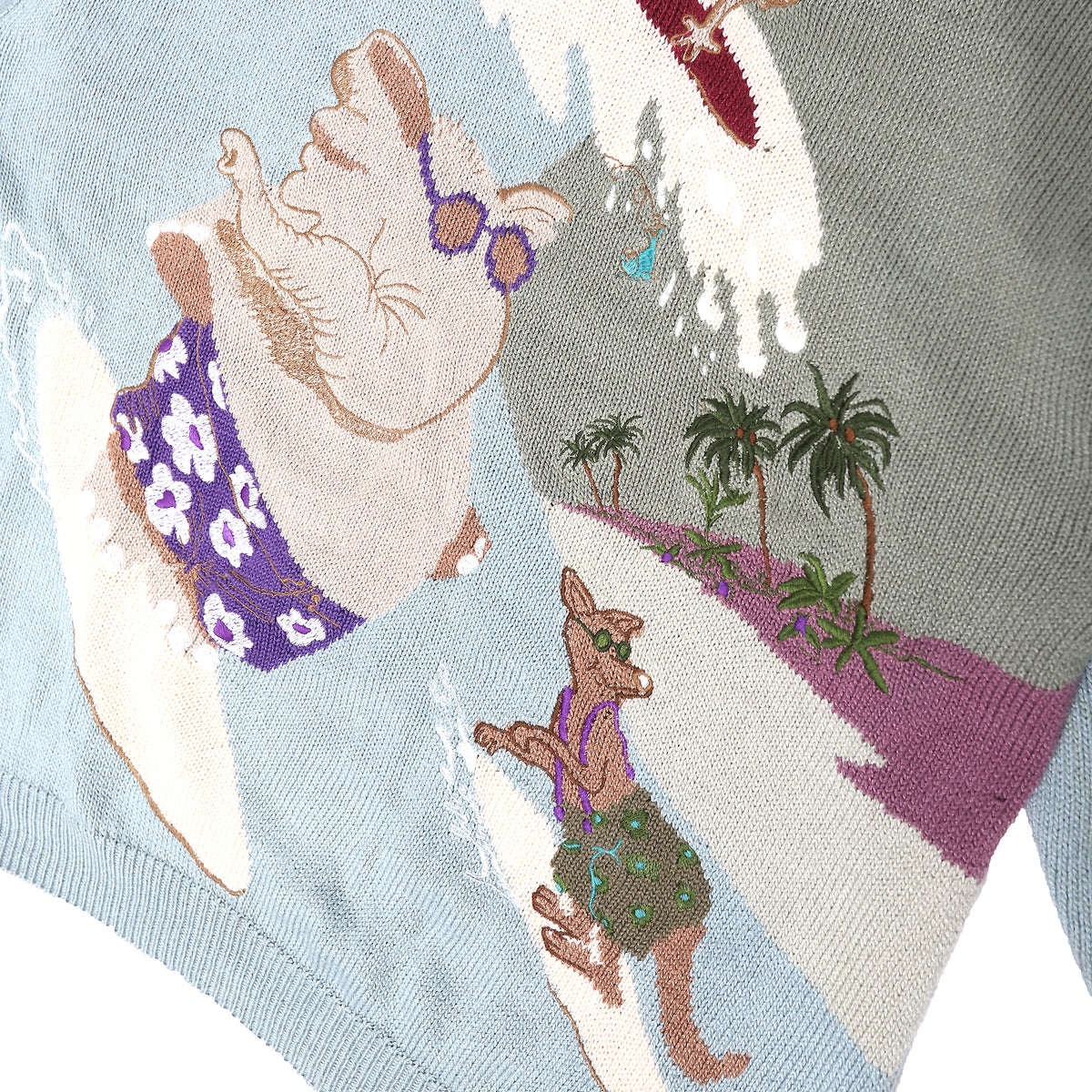 Loewe Vintage Aloah Elephant Intarsie Knit Sweater
