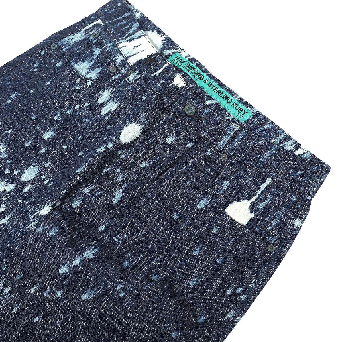 Raf Simons SS10 Sterling Ruby Bleached Splatter Denim