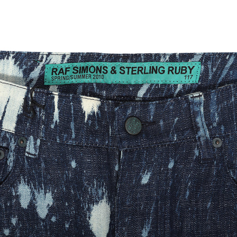 Raf Simons SS10 Sterling Ruby Bleached Splatter Denim
