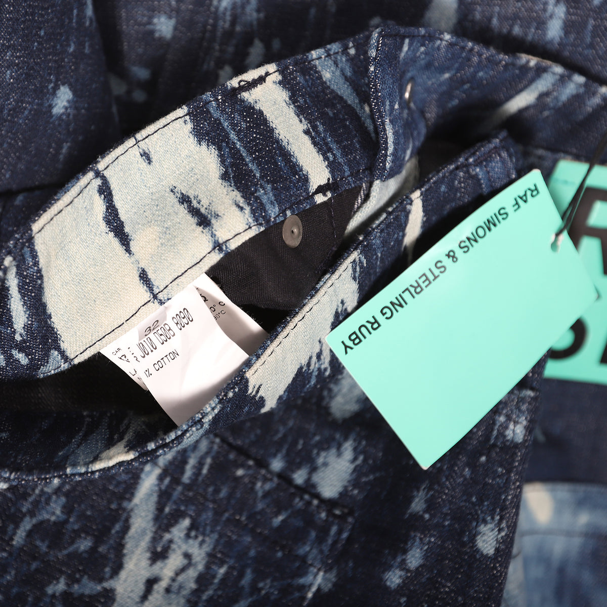 Raf Simons SS10 Sterling Ruby Bleached Splatter Denim