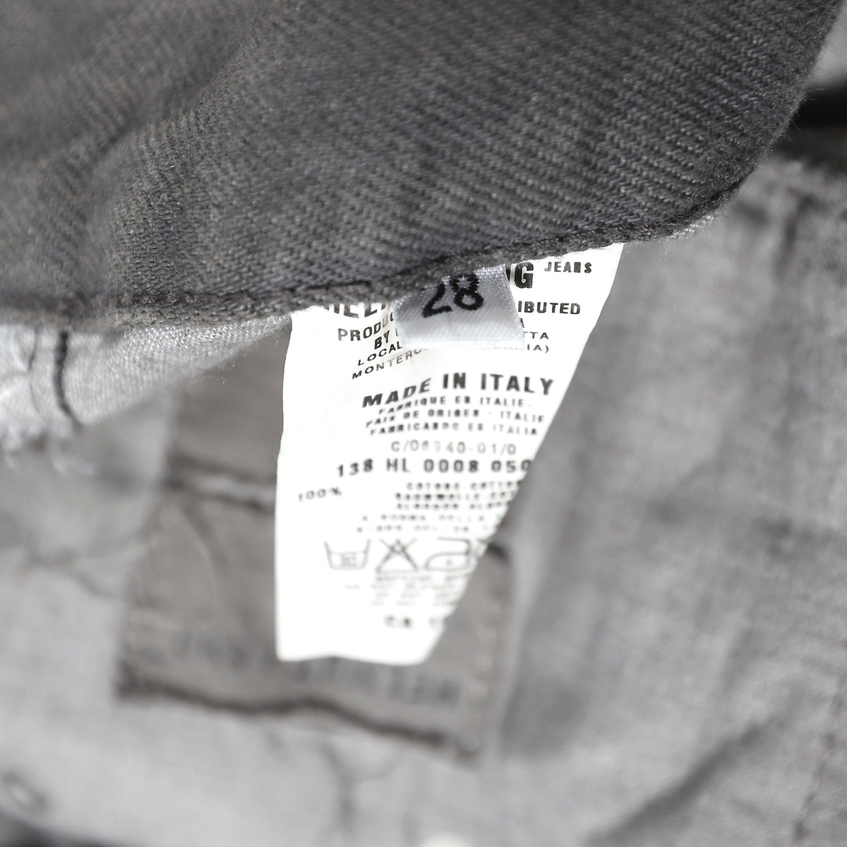 Helmut Lang AW00 Charcoal Painter Denim
