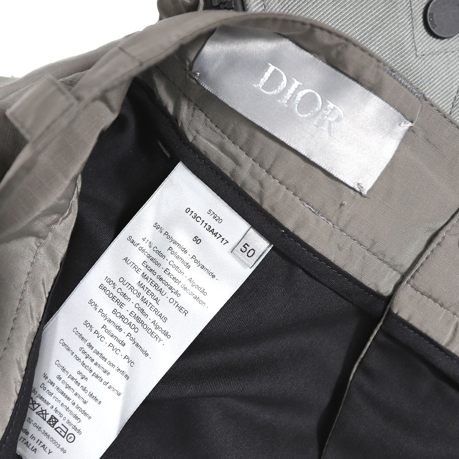 Dior Homme by Kim Jones Gray Cargo Pants