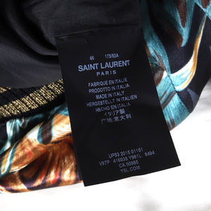 Saint Laurent Paris SS2016 Tiger & Eagle Satin Jacket