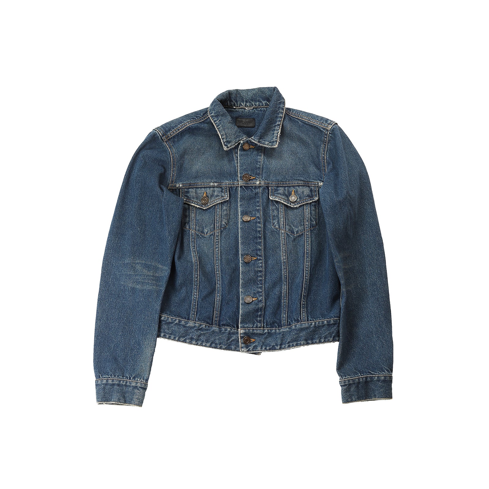 Saint Laurent Paris SS2015 Blue Washed Denim Jacket
