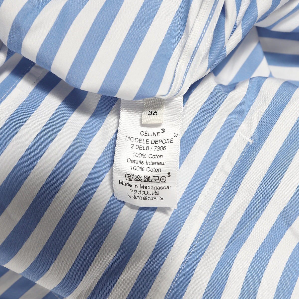 Celine by Phoebe Philo Oversized Striped Shirt