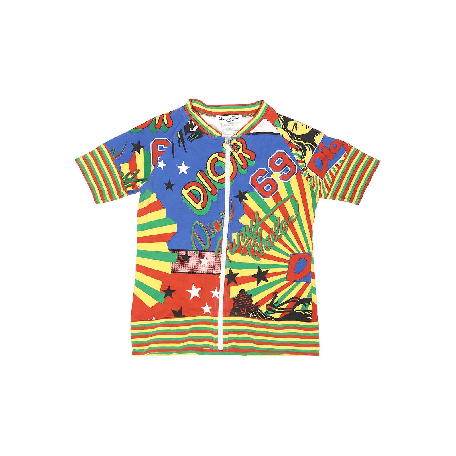 Christian Dior by John Galliano SS04 Rasta Mania Cycling Top