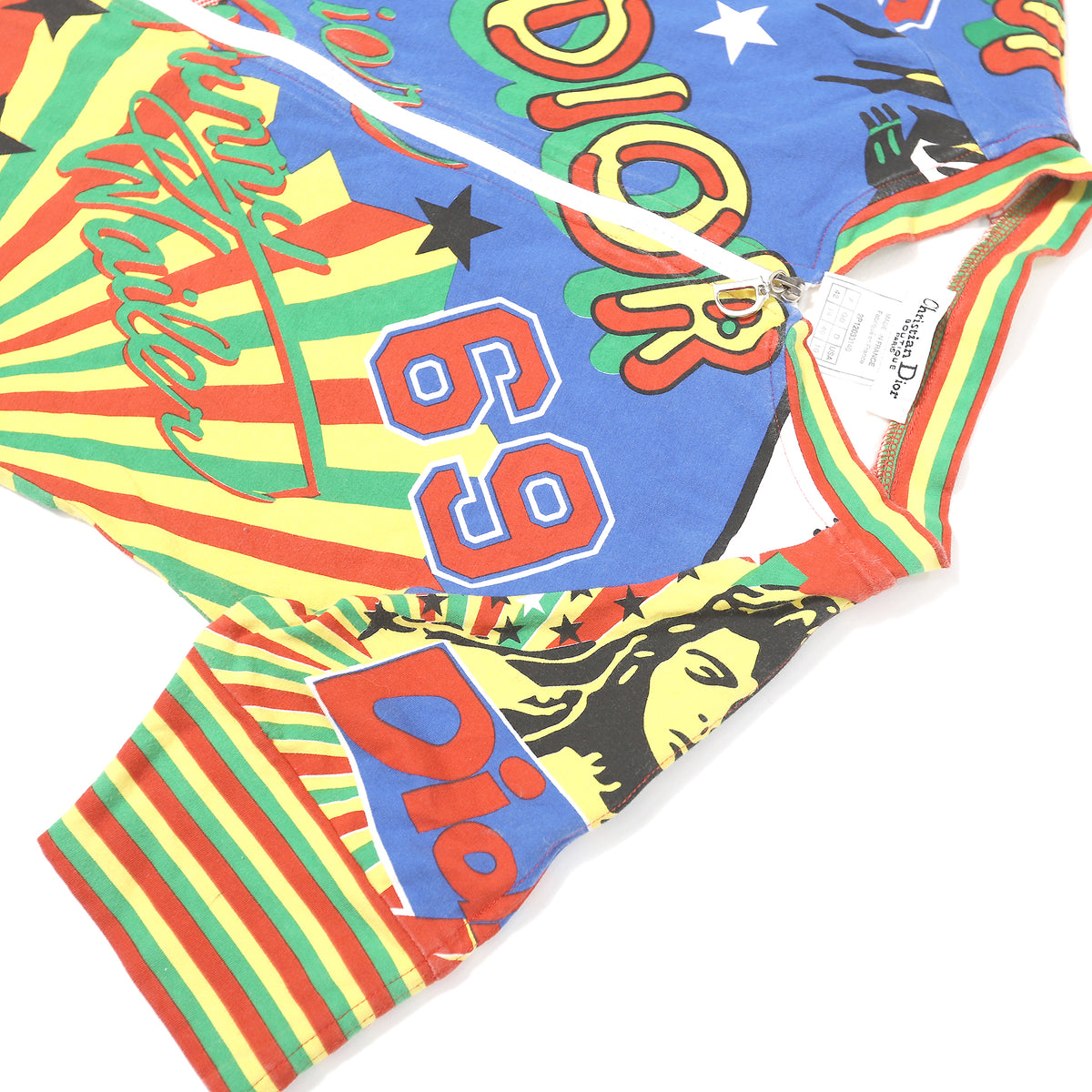 Christian Dior by John Galliano SS04 Rasta Mania Cycling Top