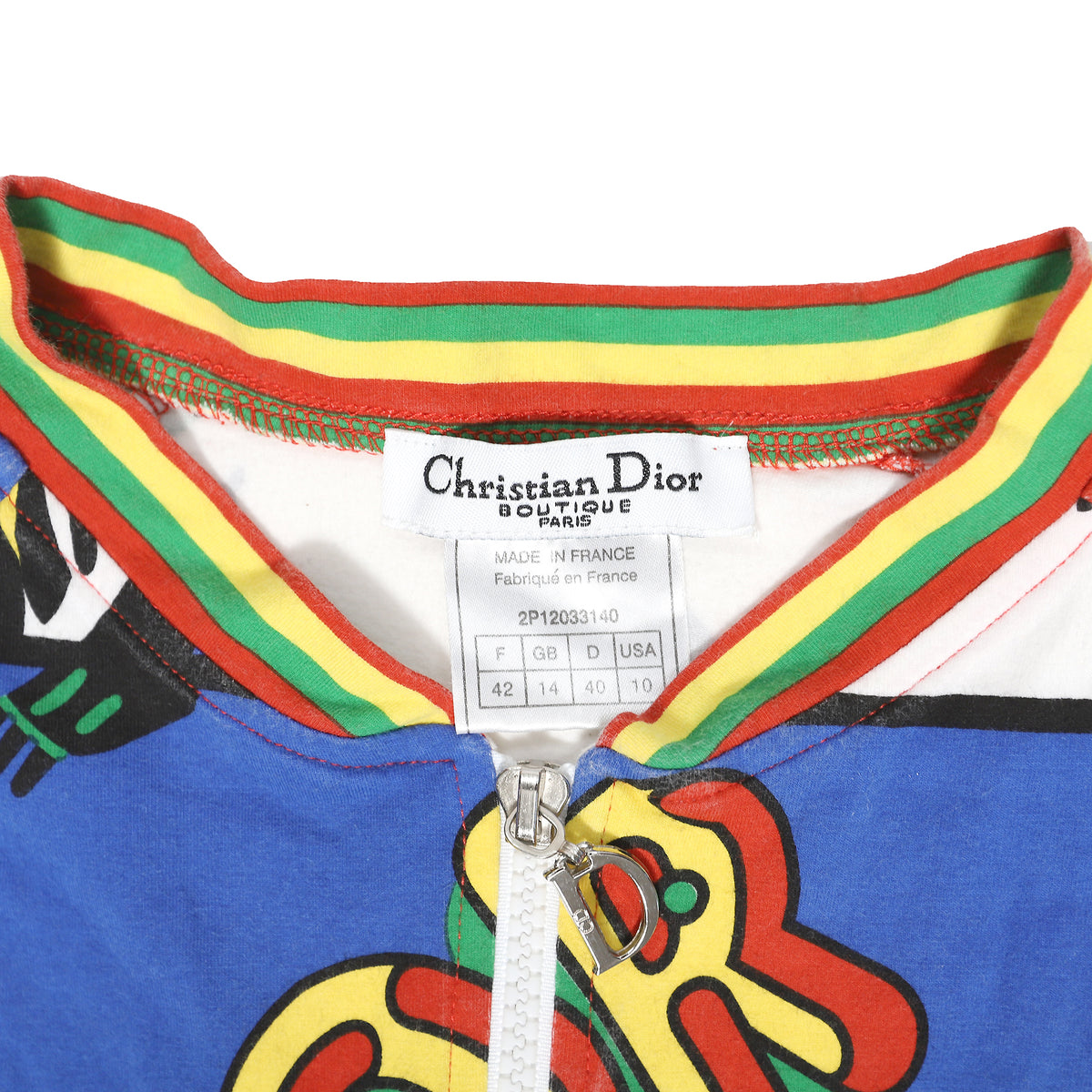 Christian Dior by John Galliano SS04 Rasta Mania Cycling Top