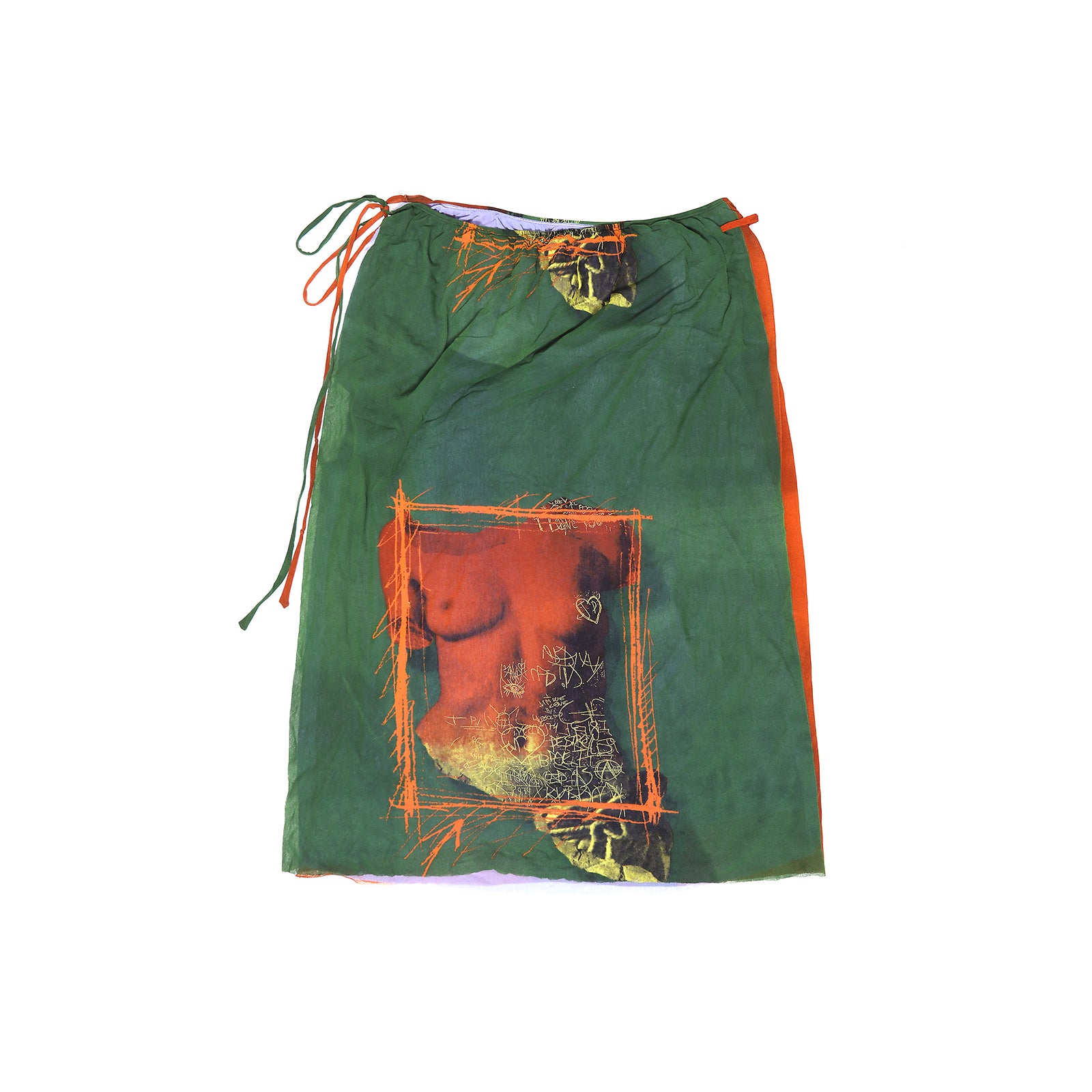 Jean Paul Gaultier SS99 Venus De Milo Mesh Pareo Skirt