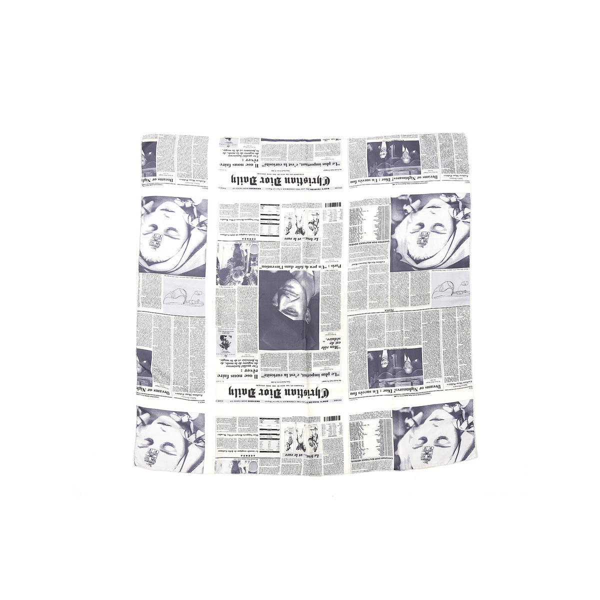 Christian Dior by John Galliano AW00 Newspaper Scarf