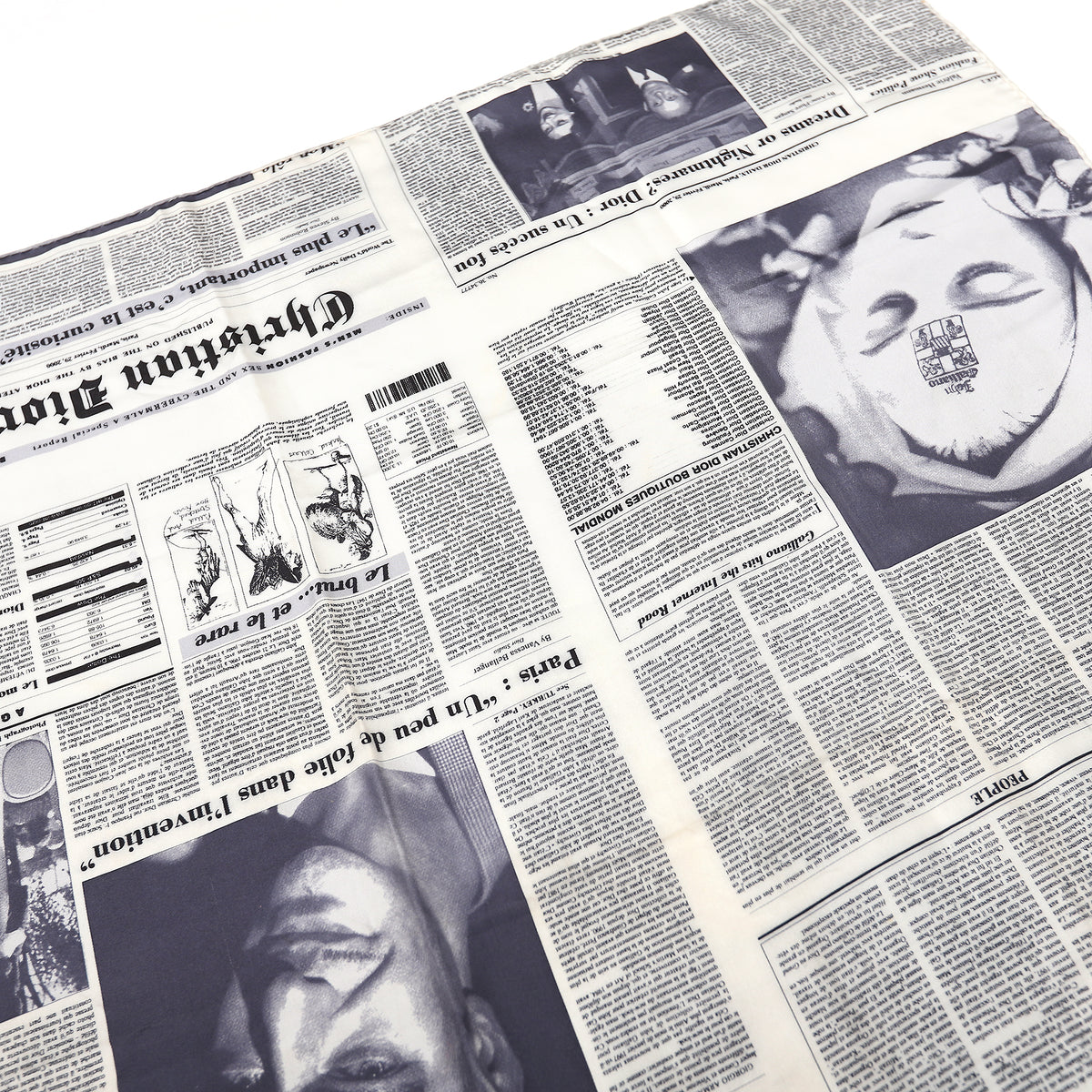 Christian Dior by John Galliano AW00 Newspaper Scarf