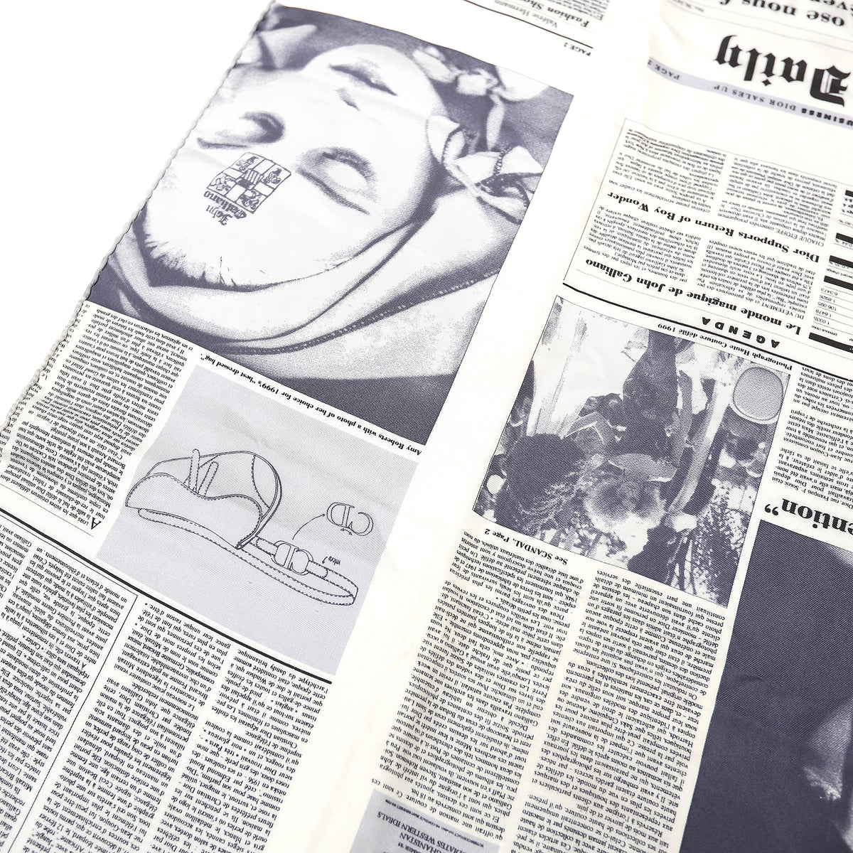 Christian Dior by John Galliano AW00 Newspaper Scarf