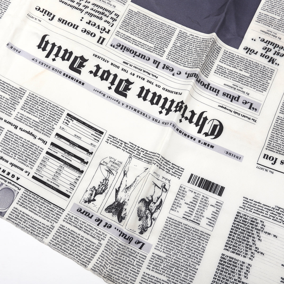 Christian Dior by John Galliano AW00 Newspaper Scarf