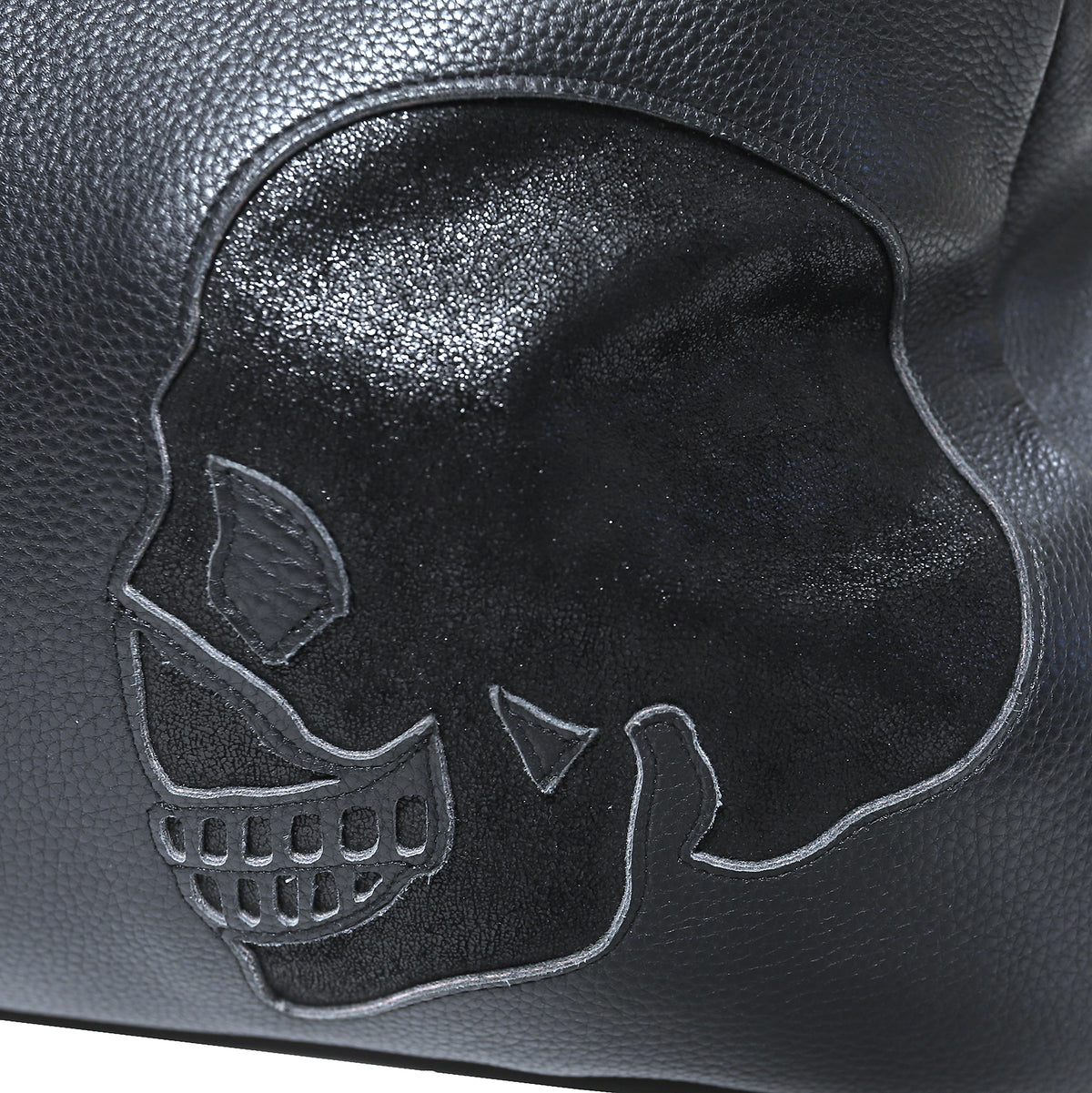 Yohji Yamamoto Pour Homme FW14 Black Leather Skull Cut Out Duffle Bag