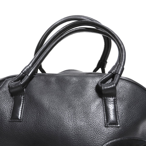 Yohji Yamamoto Pour Homme FW14 Black Leather Skull Cut Out Duffle Bag