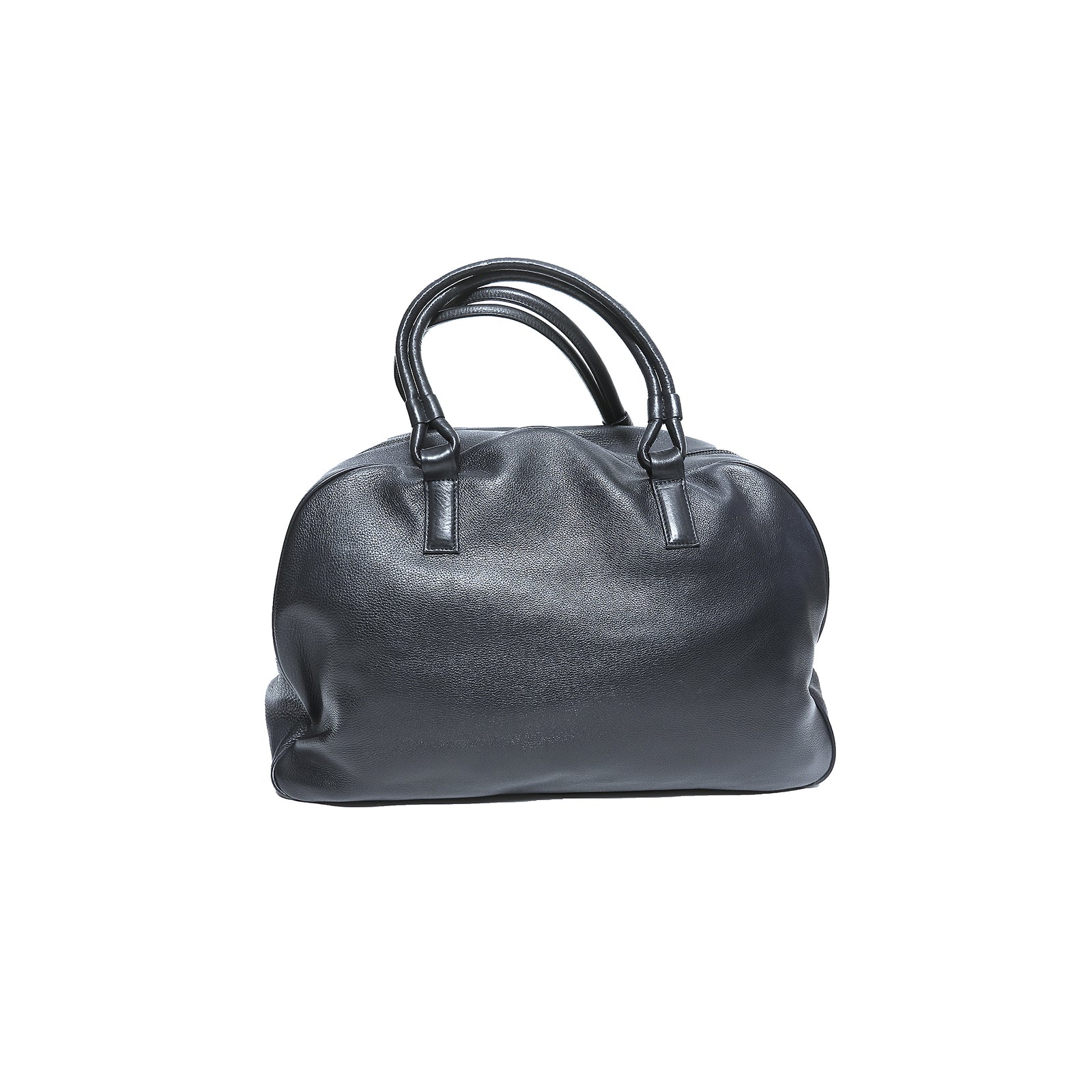 Yohji Yamamoto Pour Homme FW14 Black Leather Skull Cut Out Duffle Bag