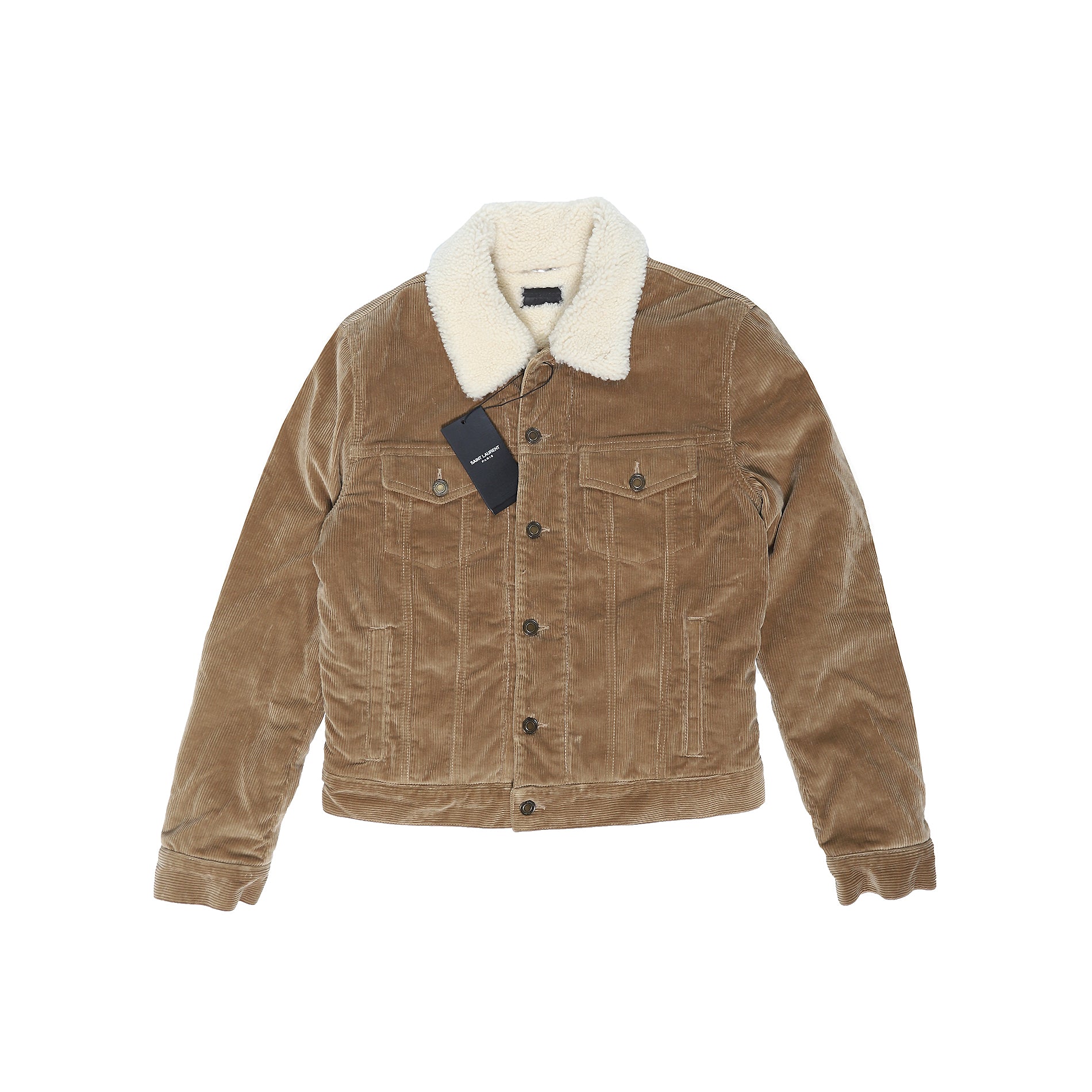 Saint Laurent FW19 Corduroy Shearling Trucker Sample - Ākaibu Store