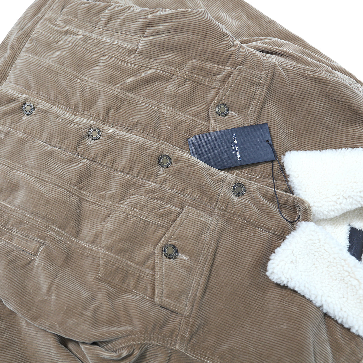 Saint Laurent FW19 Corduroy Shearling Trucker Sample