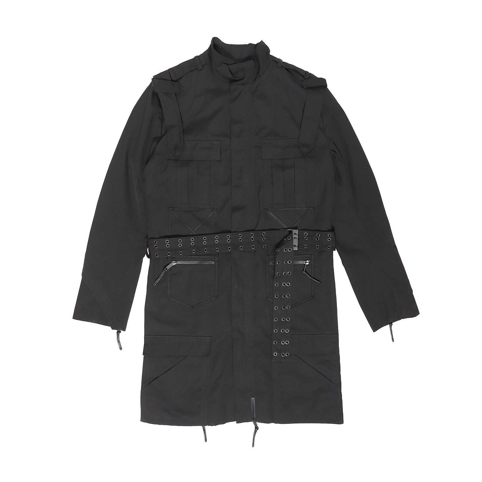 Dior Homme AW03 Luster Black Napoleon Coat - Ākaibu Store