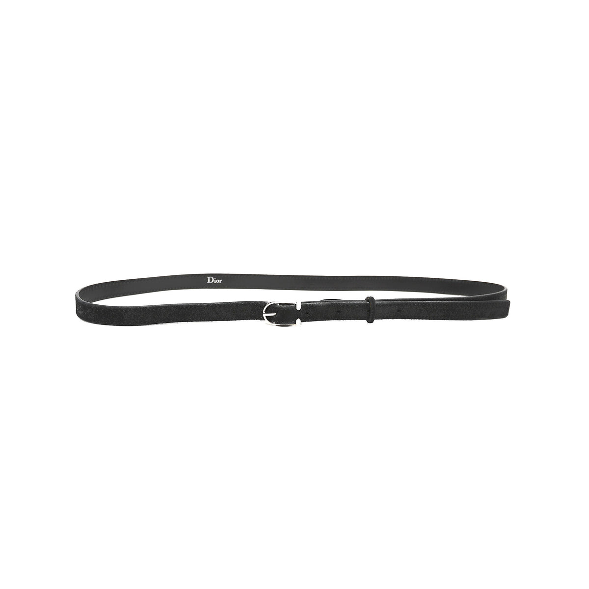 Dior Homme Black Blistered Suede Western Belt