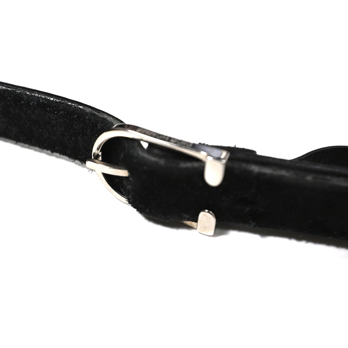 Dior Homme Black Blistered Suede Western Belt