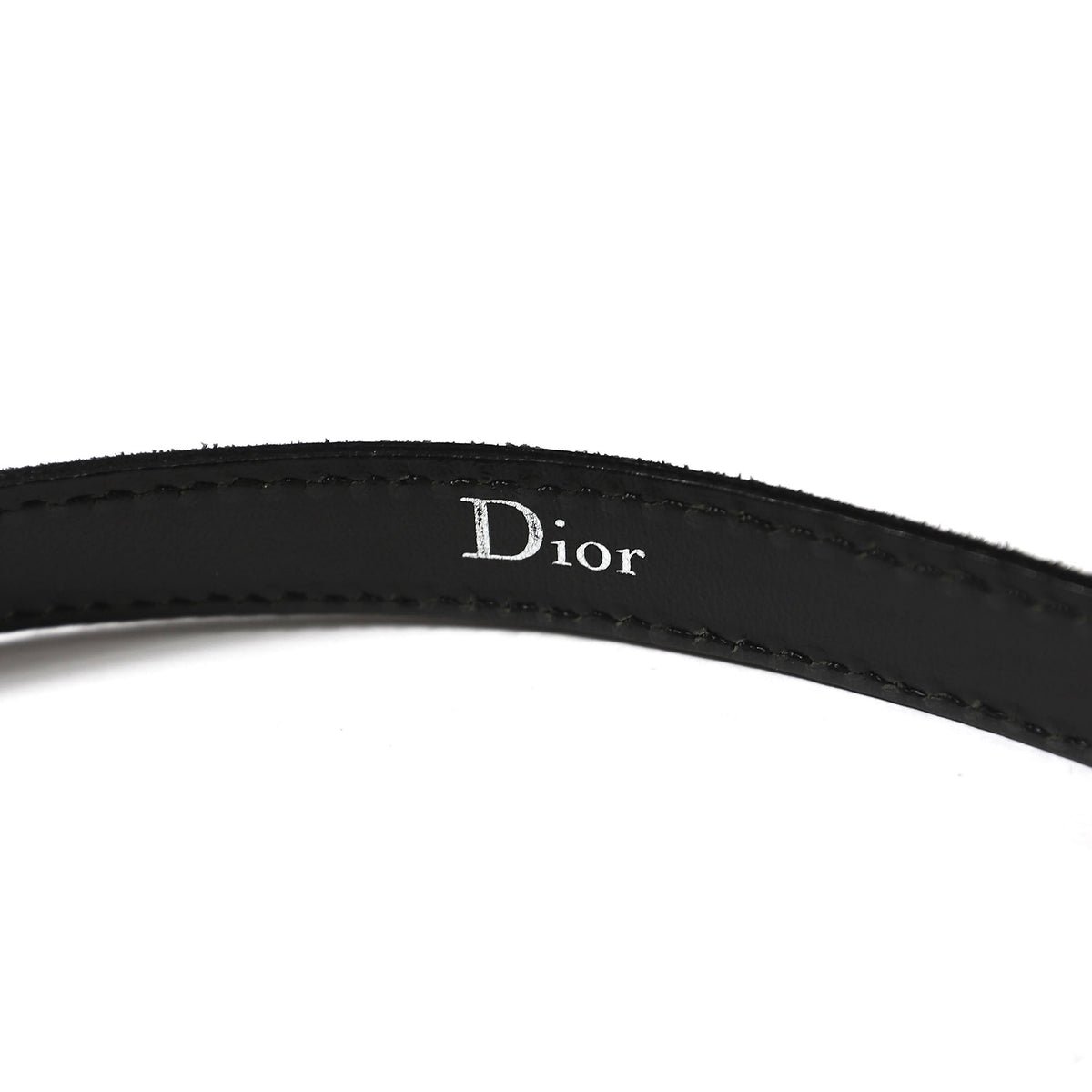 Dior Homme Black Blistered Suede Western Belt