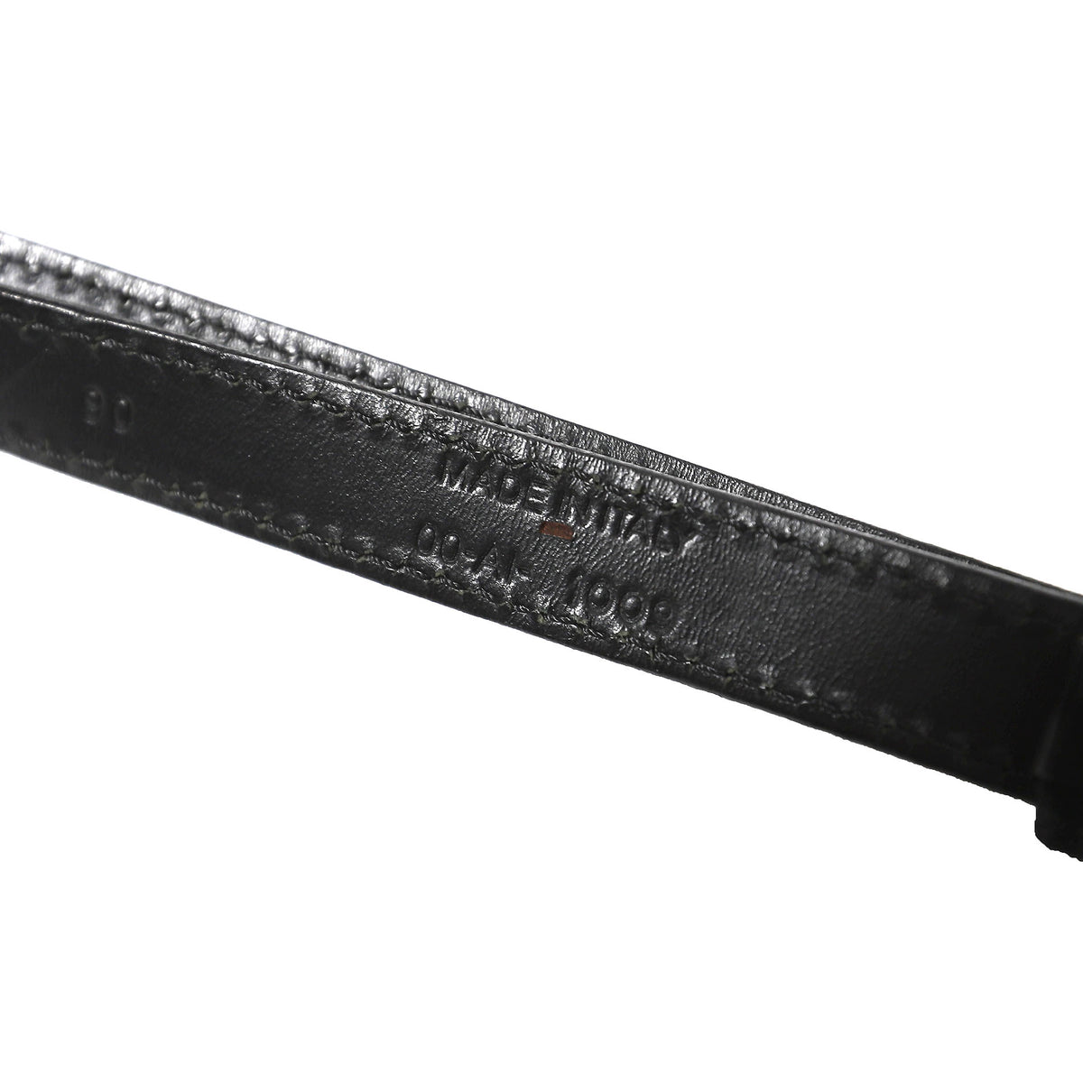 Dior Homme Black Blistered Suede Western Belt