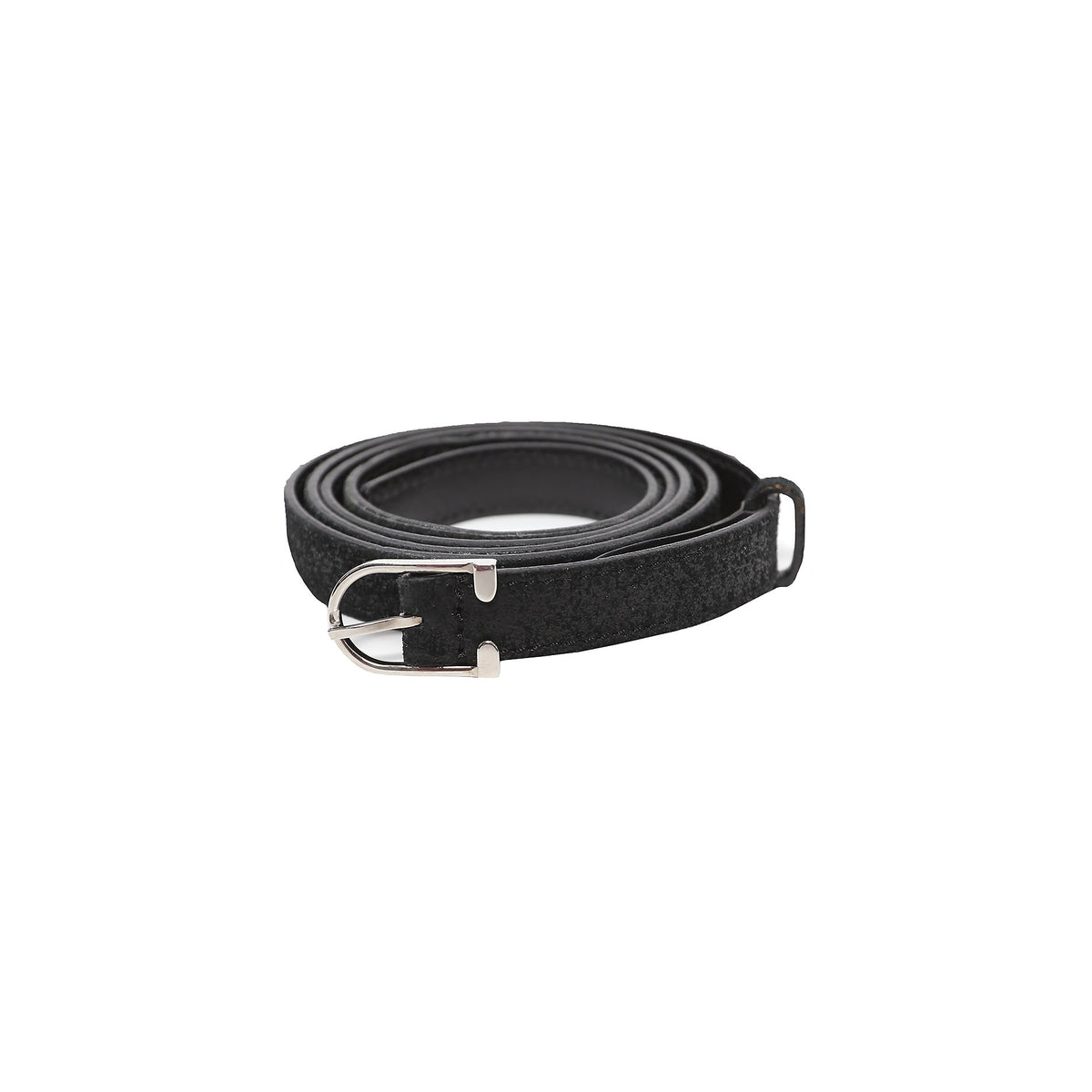 Dior Homme Black Blistered Suede Western Belt