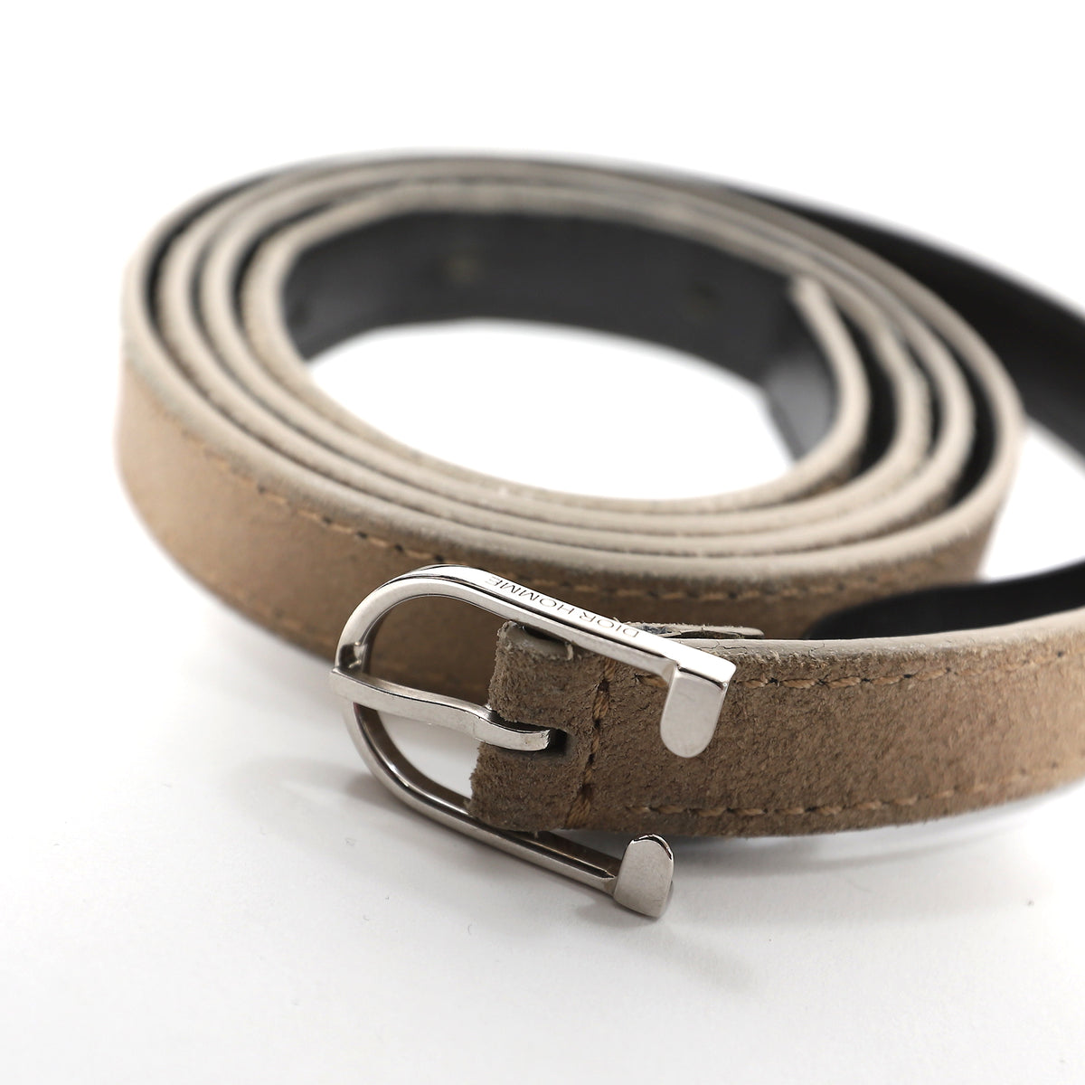 Dior Homme Beige Suede Western Belt