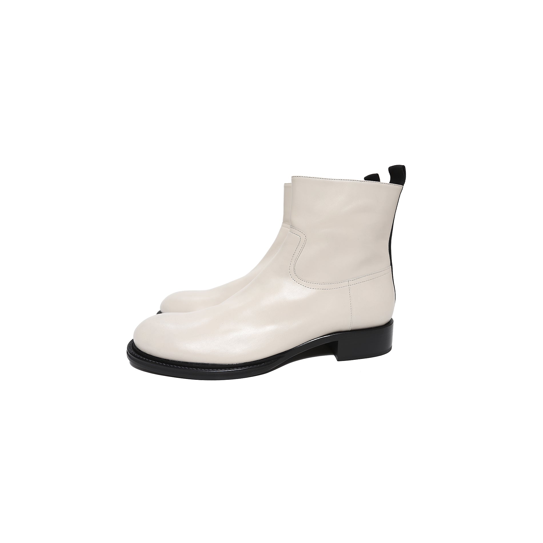 Ann Demeulemeester Cream Sidezip Leather Boots