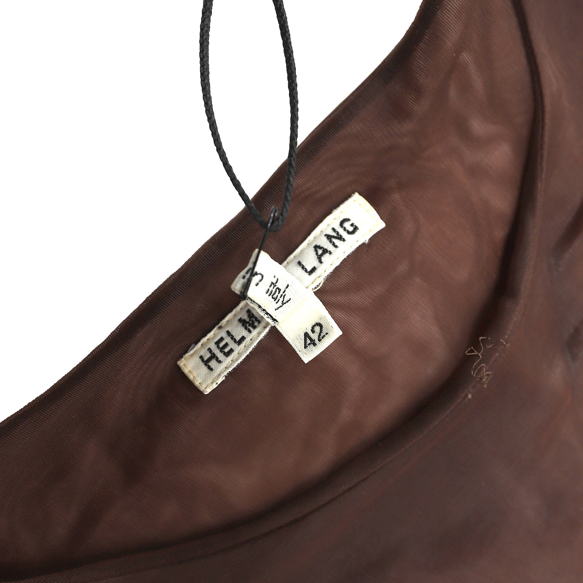 Helmut Brown 90s Sheer Layered Dress