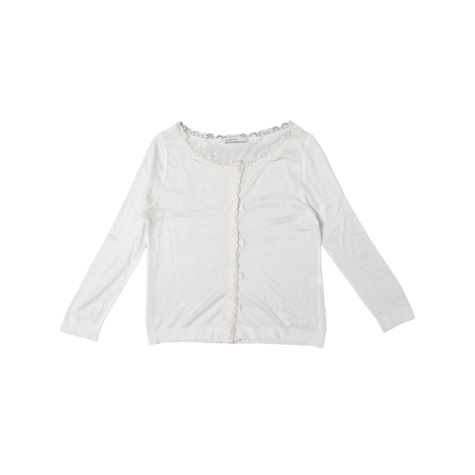 Alexander McQueen Archive Fine Knit Floral Lace Cardigan