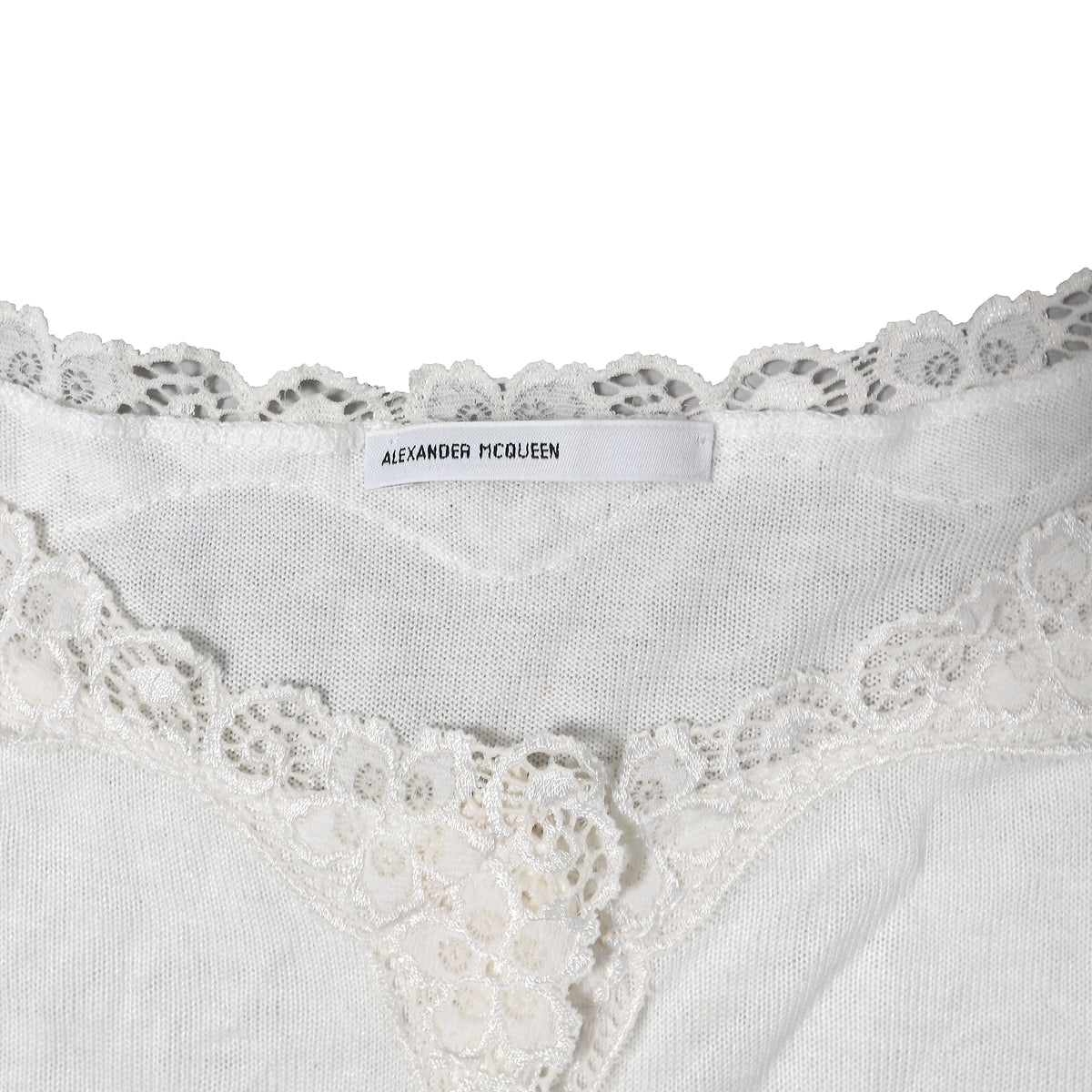Alexander McQueen Archive Fine Knit Floral Lace Cardigan