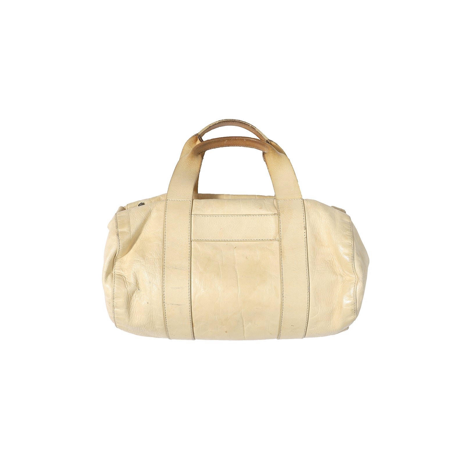 Helmut Lang 2000s Cream Mini Duffle Bag