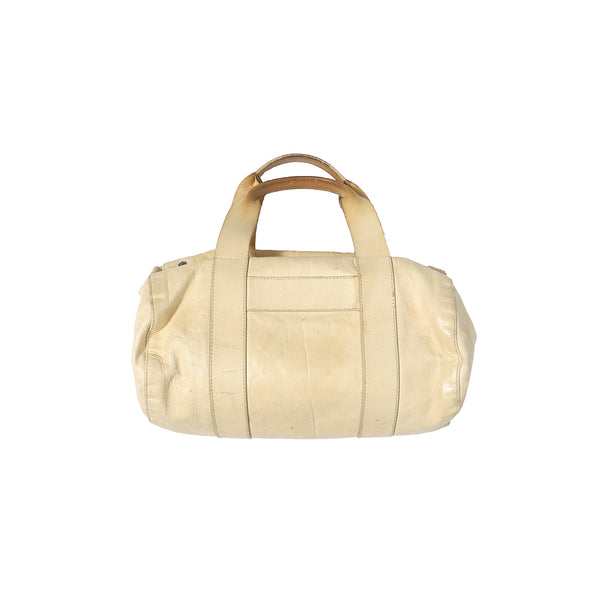 Helmut Lang 2000s Cream Mini Duffle Bag - Ākaibu Store