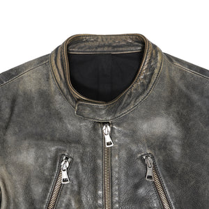 Maison Martin Margiela AW02 5-Zip Distressed Leather Jacket