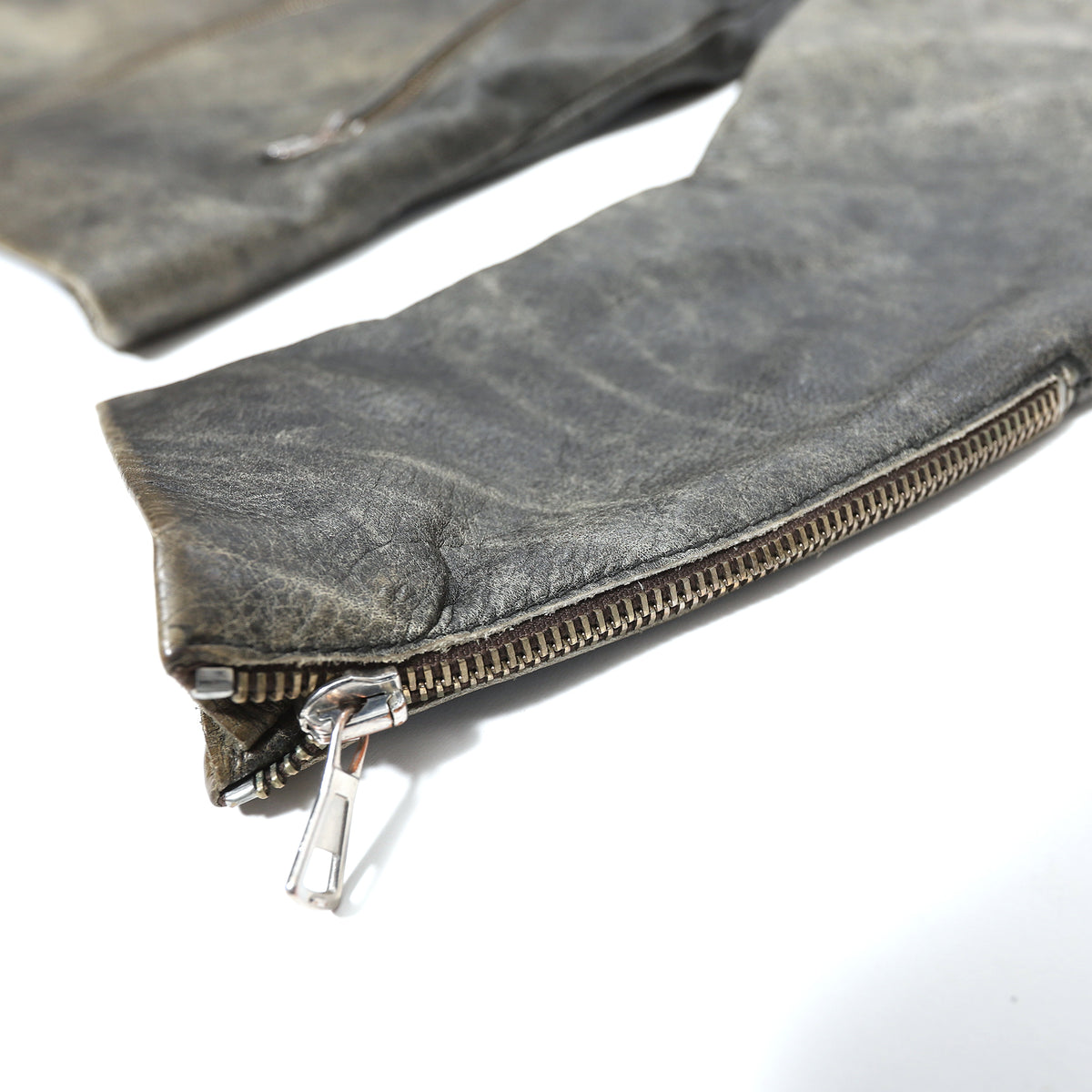 Maison Martin Margiela AW02 5-Zip Distressed Leather Jacket