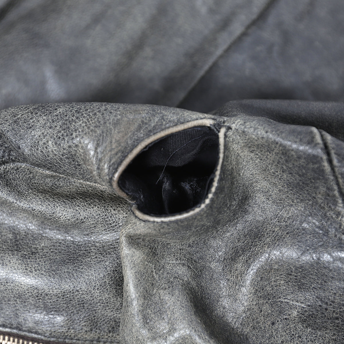 Maison Martin Margiela AW02 5-Zip Distressed Leather Jacket