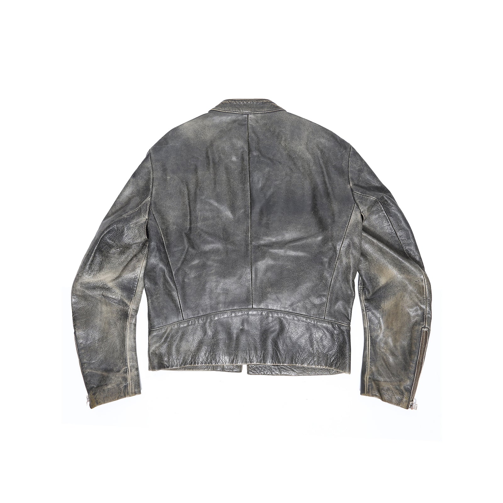 Maison Martin Margiela AW02 5-Zip Distressed Leather Jacket