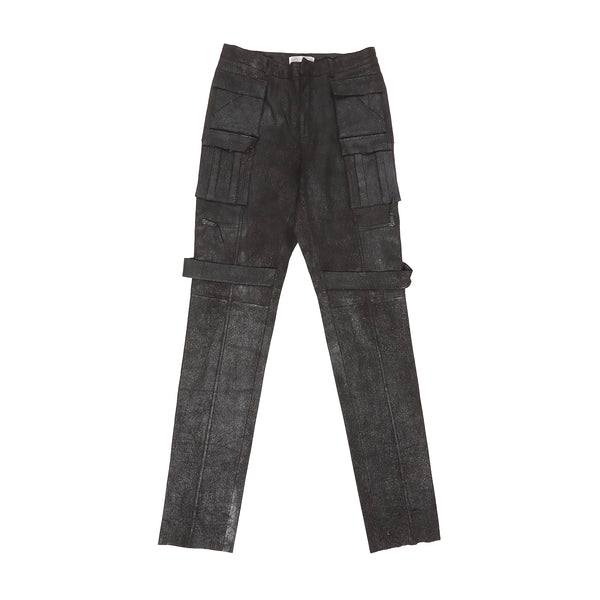 Dior Homme AW03 Luster Leather Cargo Pants - Ākaibu Store