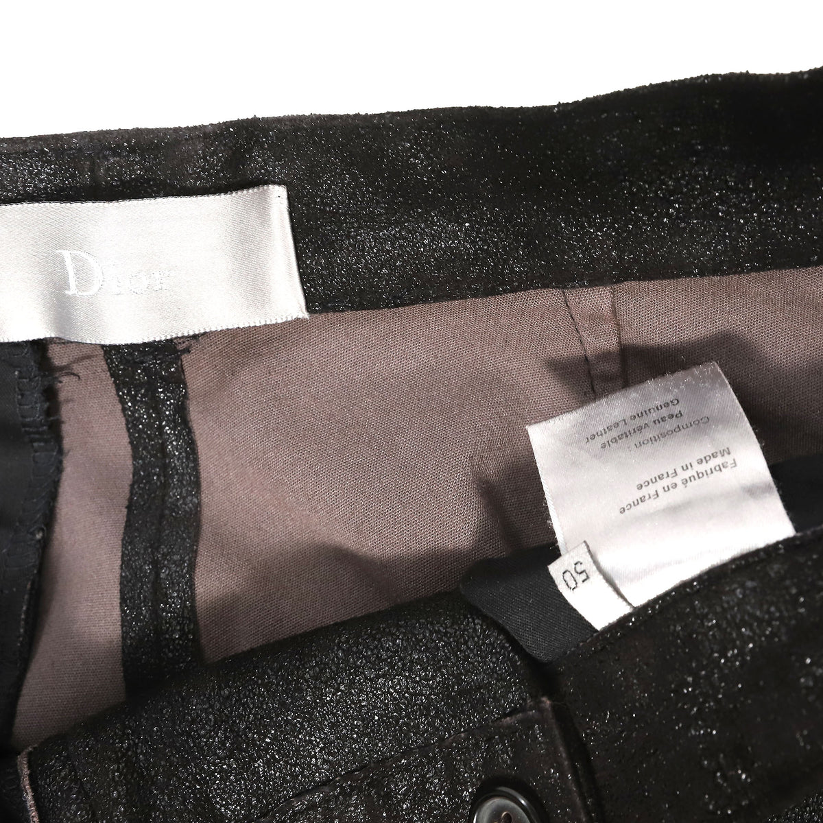 Dior Homme AW03 Luster Leather Cargo Pants