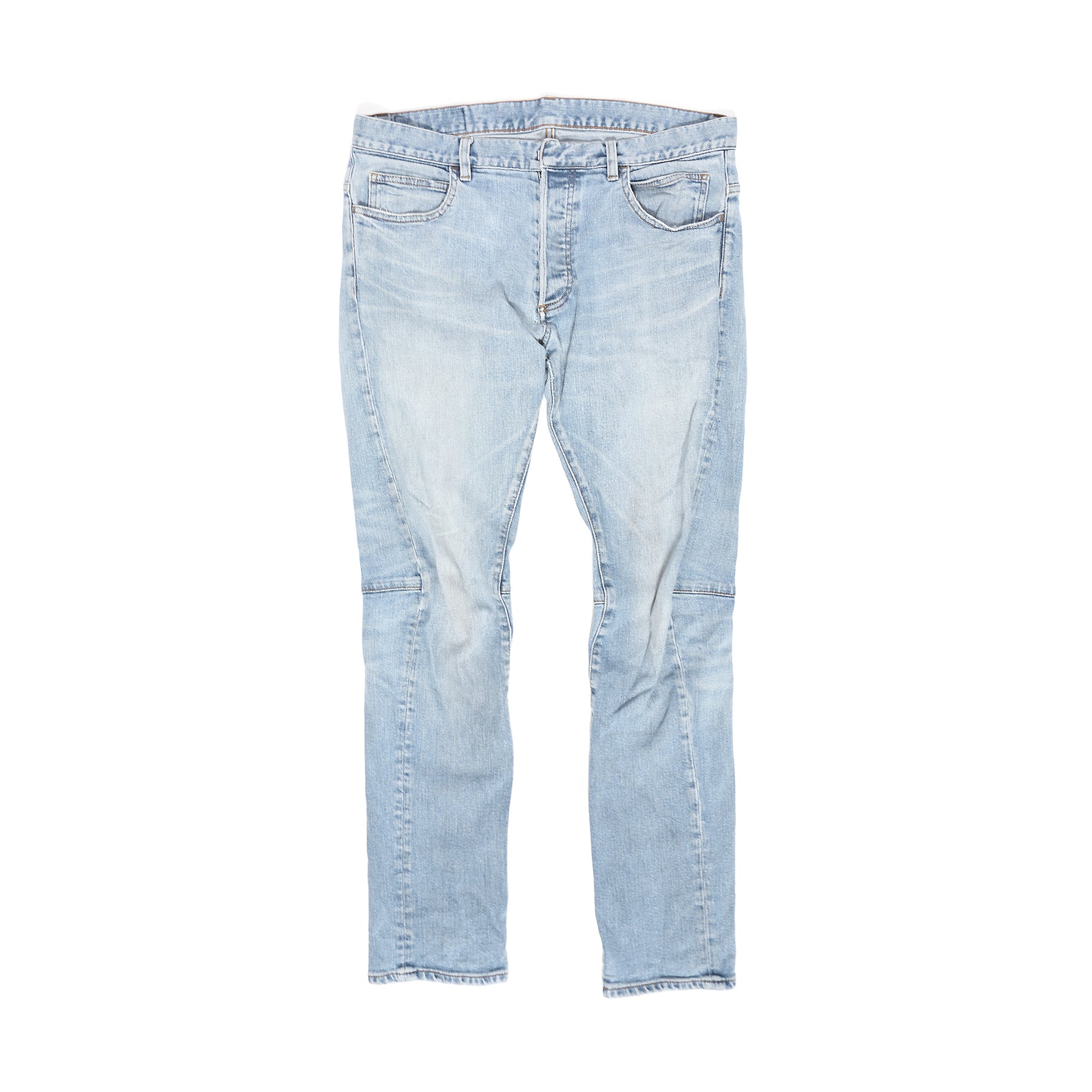 Balmain Twisted Leg Light Blue Jeans
