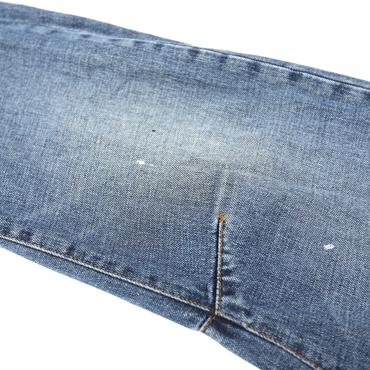Balmain Distressed Paint Splatter Distressed Denim