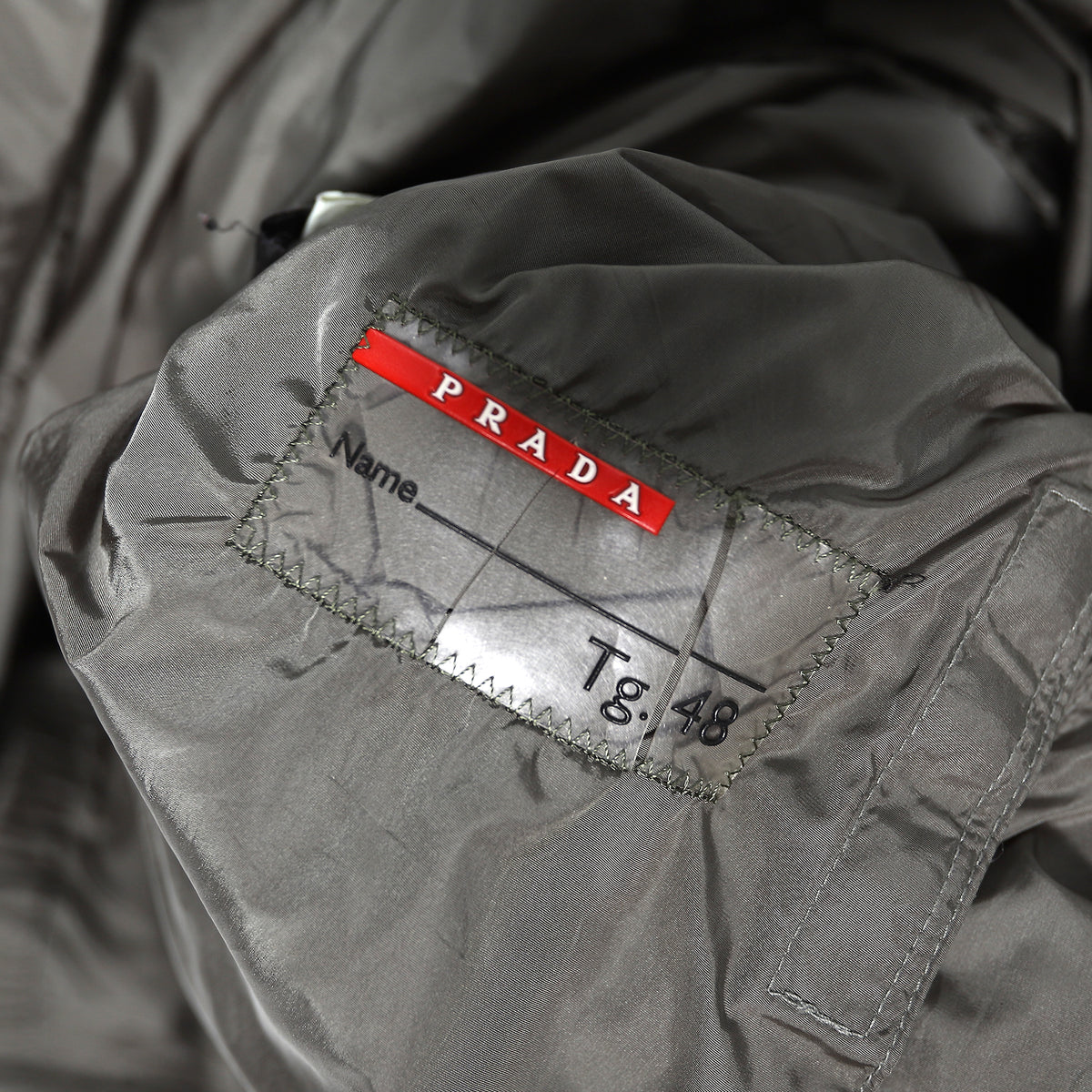 Prada Padded Asymmetrical Zip Nylon Parka