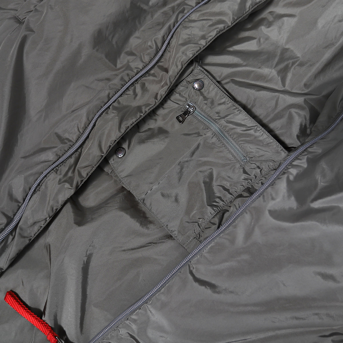 Prada Padded Asymmetrical Zip Nylon Parka