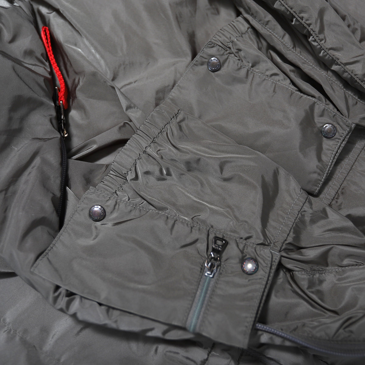 Prada Padded Asymmetrical Zip Nylon Parka