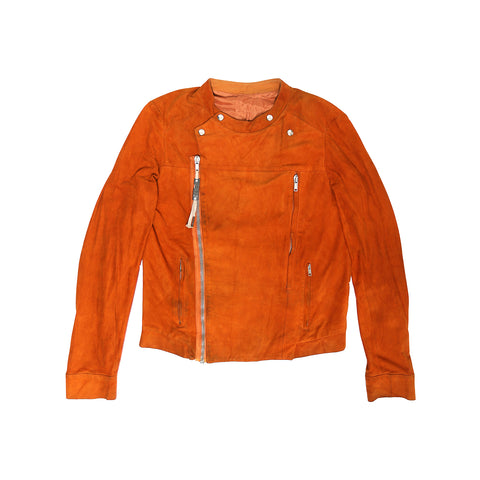 Rick Owens AW05 Orange Grained Lamb Leather Jacket