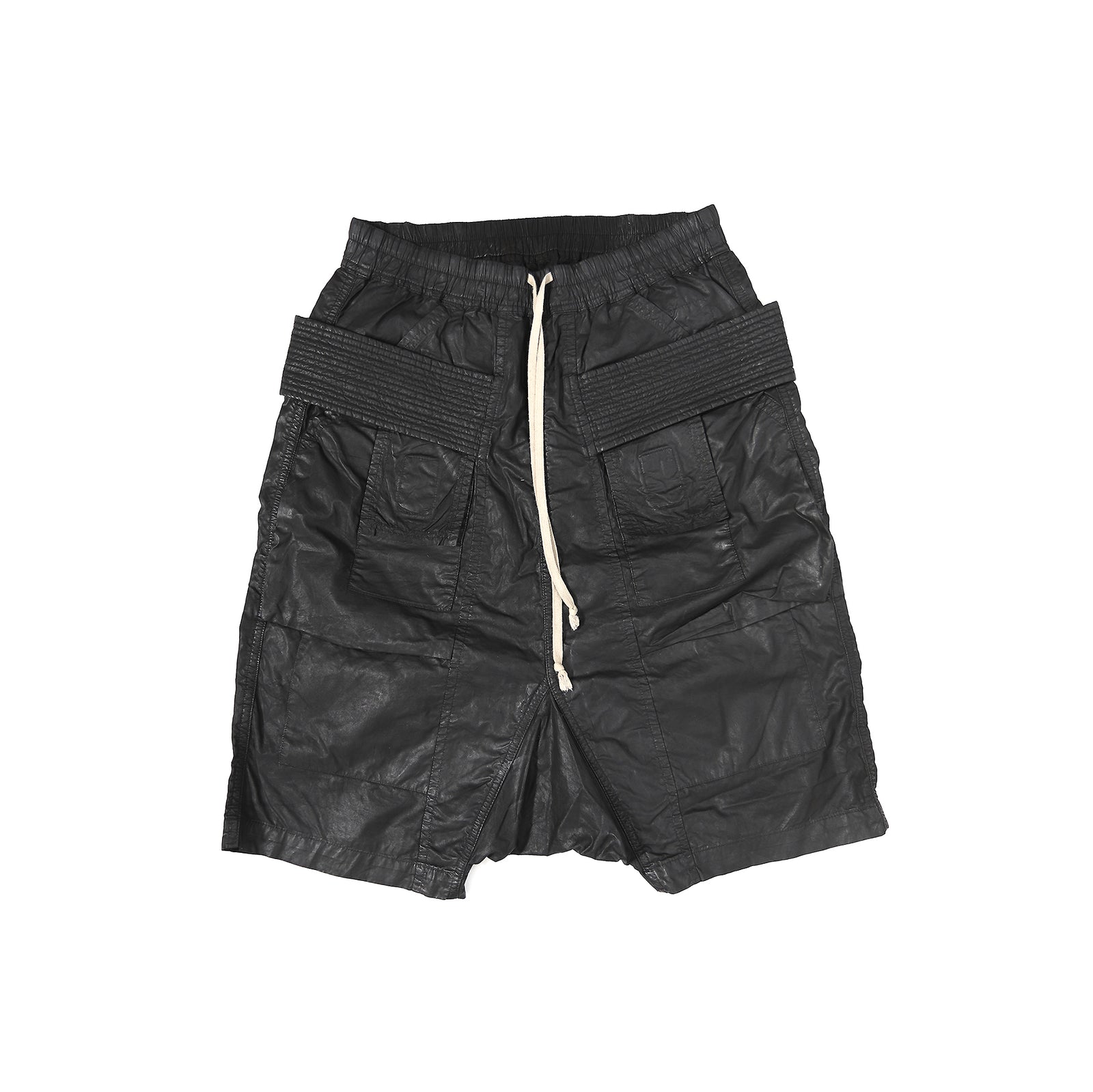 Rick Owens DRKSHDW SS15 Faun Waxed Cargo Pod Shorts