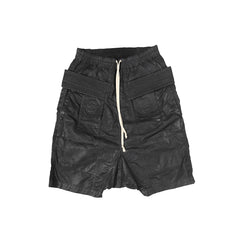 Rick Owens DRKSHDW SS15 Faun Waxed Cargo Pod Shorts