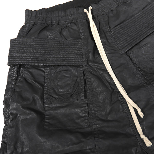 Rick Owens DRKSHDW SS15 Faun Waxed Cargo Pod Shorts